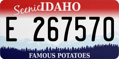 ID license plate E267570