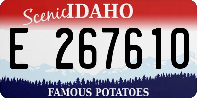 ID license plate E267610