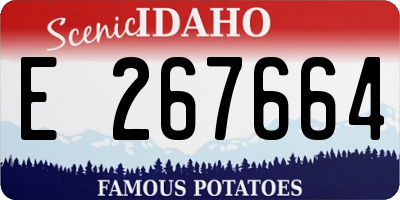 ID license plate E267664