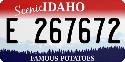 ID license plate E267672