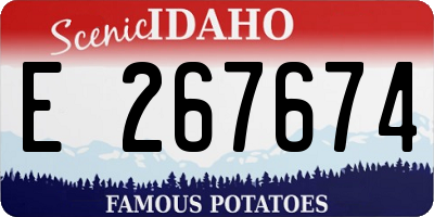 ID license plate E267674
