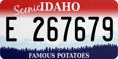 ID license plate E267679