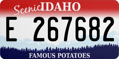 ID license plate E267682