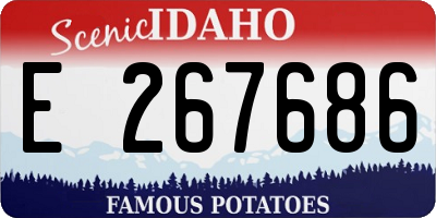 ID license plate E267686