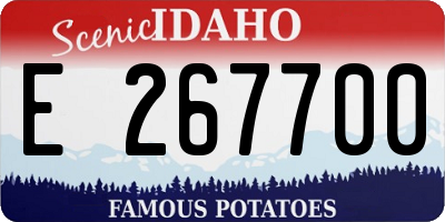 ID license plate E267700