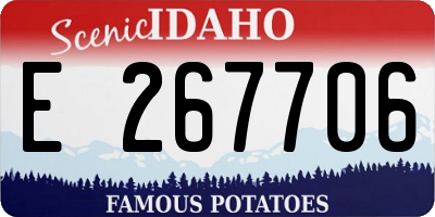 ID license plate E267706