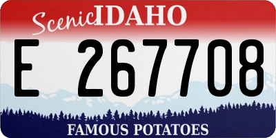 ID license plate E267708