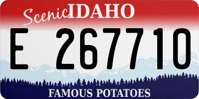 ID license plate E267710