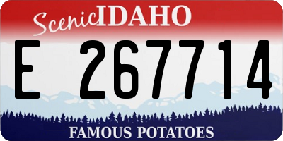 ID license plate E267714