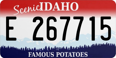 ID license plate E267715