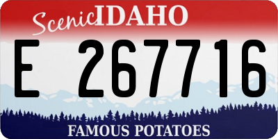 ID license plate E267716