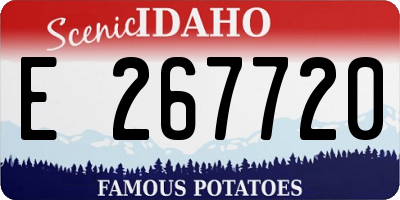 ID license plate E267720