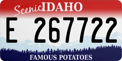 ID license plate E267722