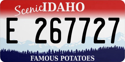 ID license plate E267727
