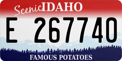 ID license plate E267740