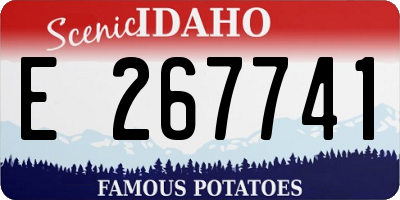 ID license plate E267741