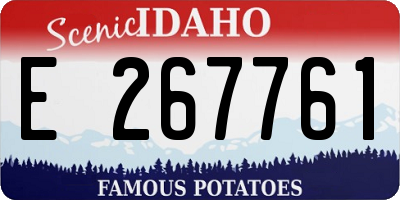 ID license plate E267761