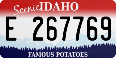 ID license plate E267769