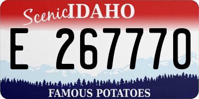 ID license plate E267770