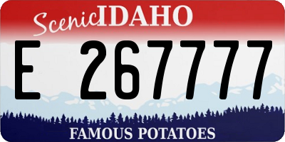 ID license plate E267777