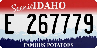 ID license plate E267779