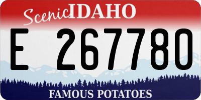 ID license plate E267780