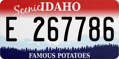ID license plate E267786