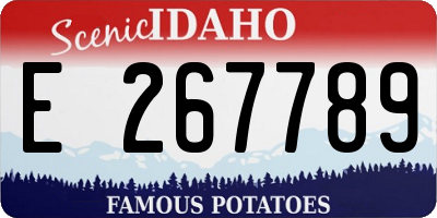 ID license plate E267789