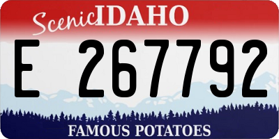 ID license plate E267792