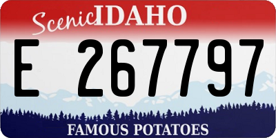 ID license plate E267797