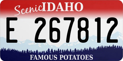 ID license plate E267812