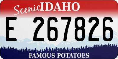 ID license plate E267826