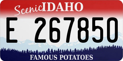 ID license plate E267850