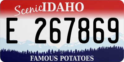 ID license plate E267869
