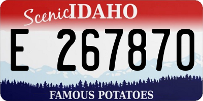 ID license plate E267870