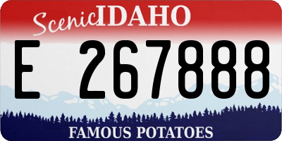 ID license plate E267888