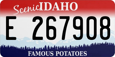 ID license plate E267908