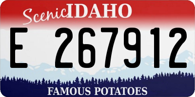 ID license plate E267912
