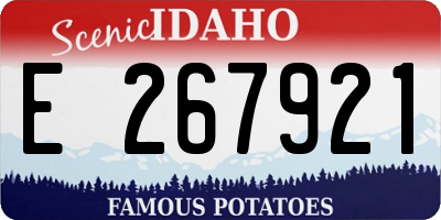 ID license plate E267921
