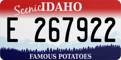 ID license plate E267922