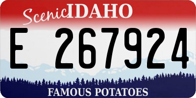 ID license plate E267924