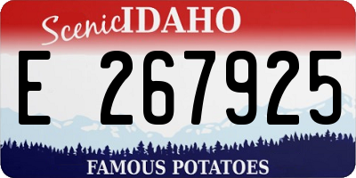 ID license plate E267925