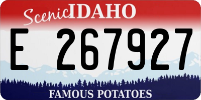 ID license plate E267927