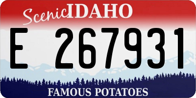 ID license plate E267931