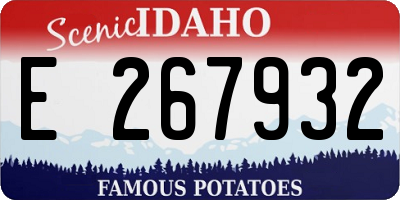 ID license plate E267932