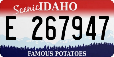 ID license plate E267947