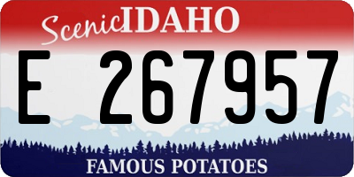 ID license plate E267957