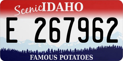 ID license plate E267962