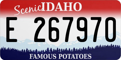 ID license plate E267970
