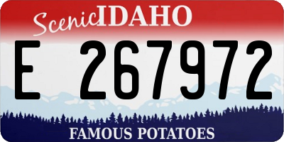 ID license plate E267972